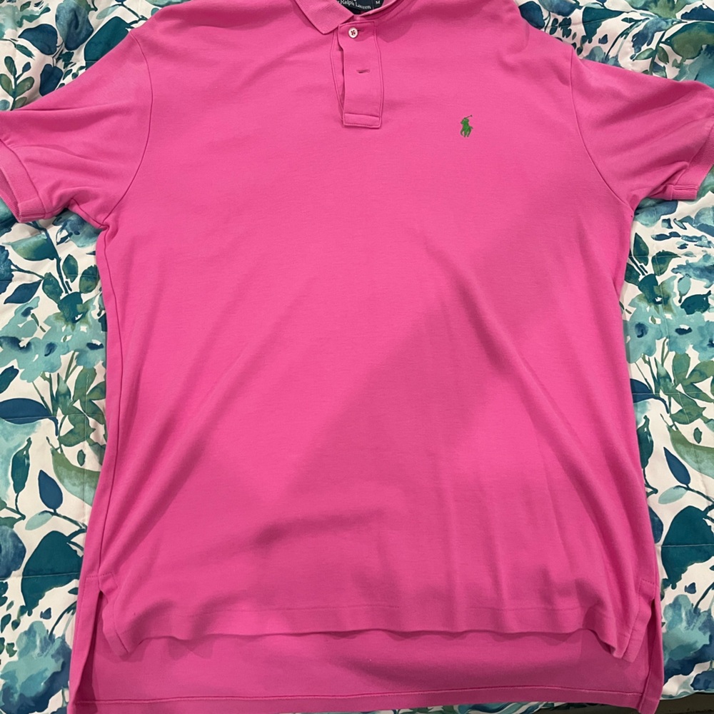 Ralph Lauren Pink Polo with Green Accent